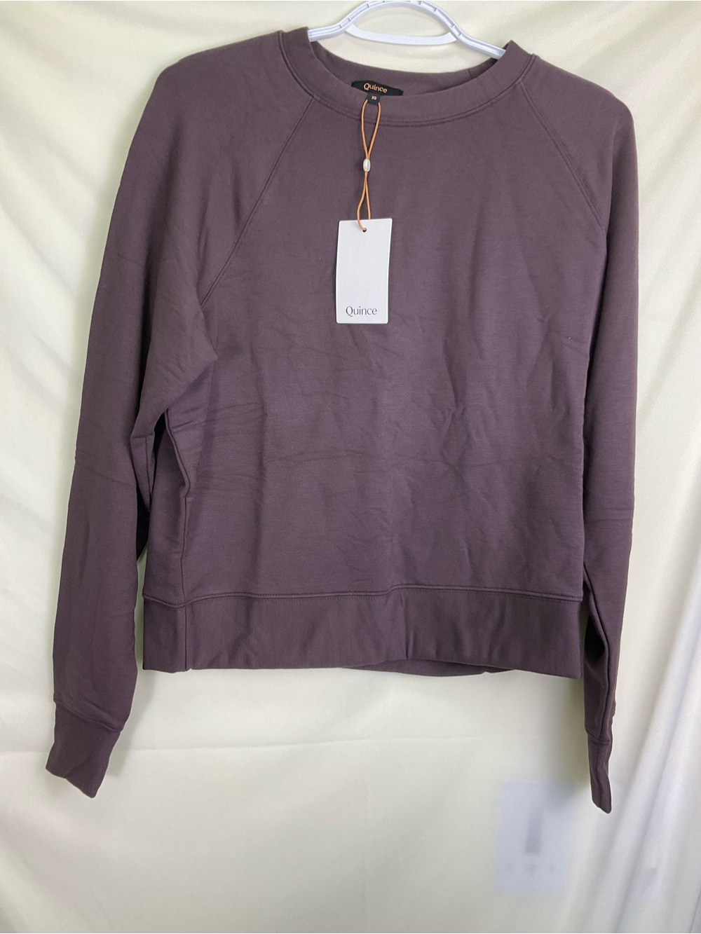 Quince SuperSoft Fleece Crewneck Sweatshirt- Dried Fig